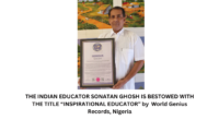 THE INDIAN EDUCATOR SONATAN GHOSH IS BESTOWED WITH THE TITLE “INSPIRATIONAL EDUCATOR” by World Genius Records, Nigeria